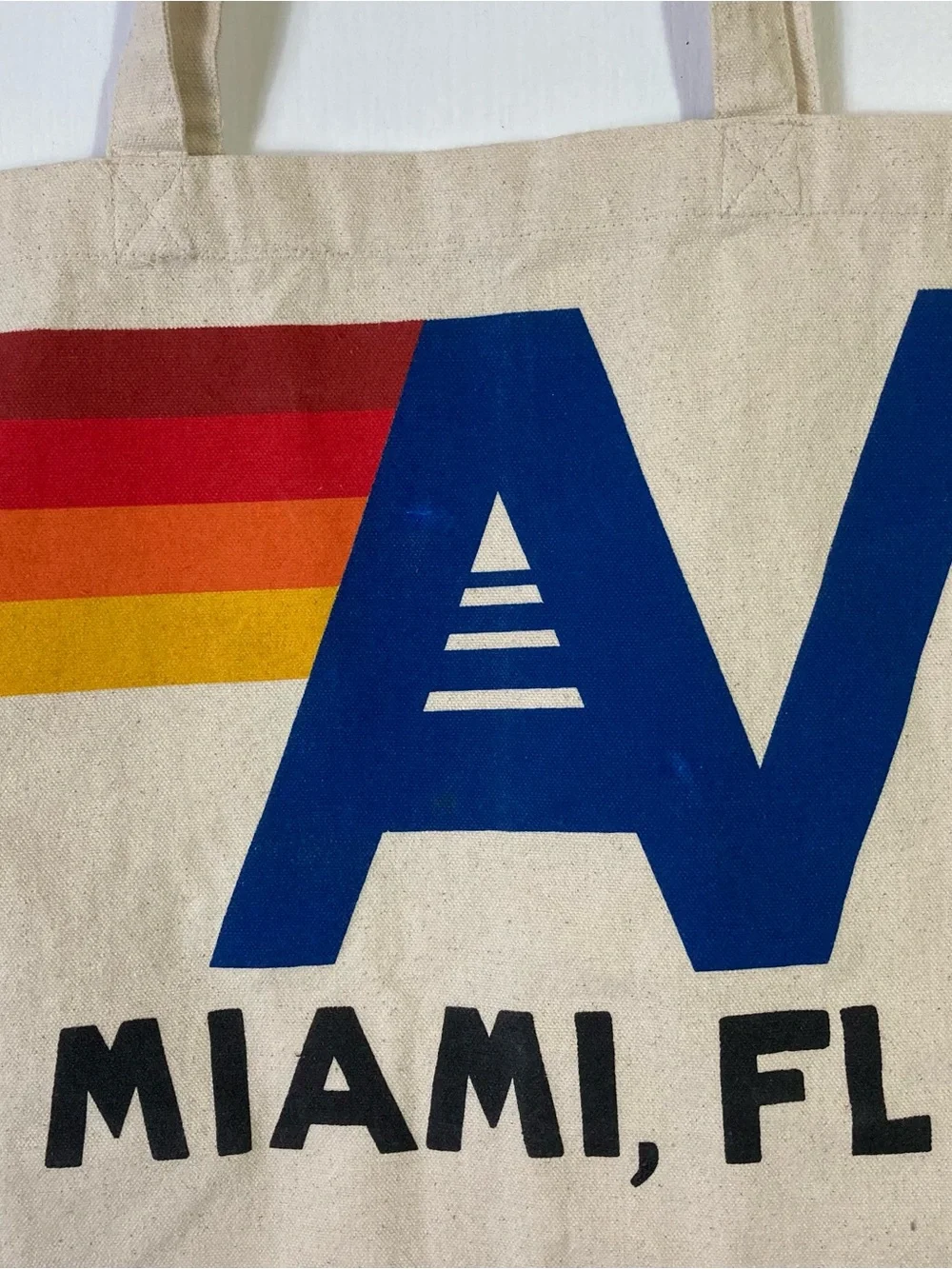 Nwot AVIATOR NATION Tote Bag Rainbow Miami Florida